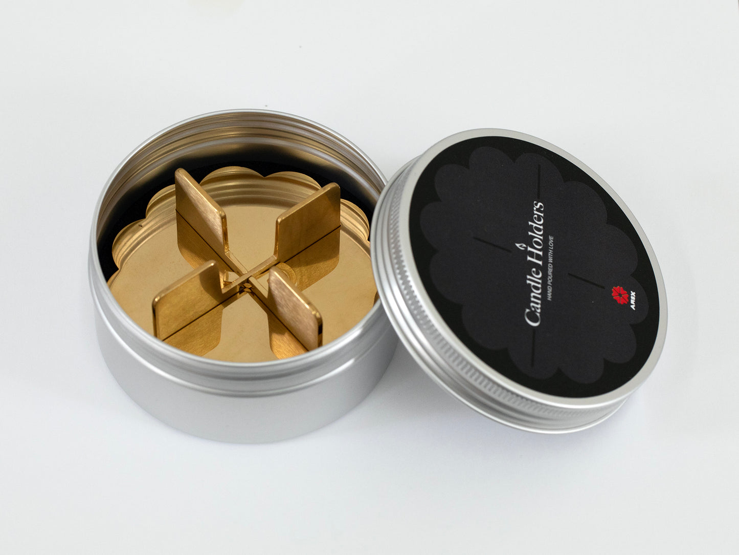 Stainless Steel Candle Holder (Gold)
