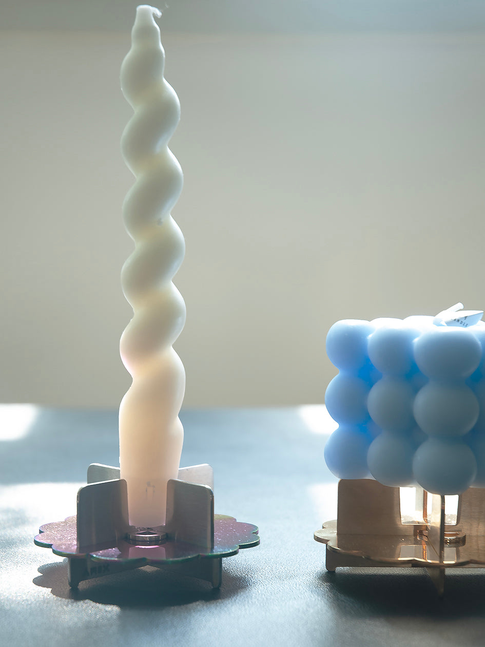 Stainless Steel Candle Holder(Rainbow)