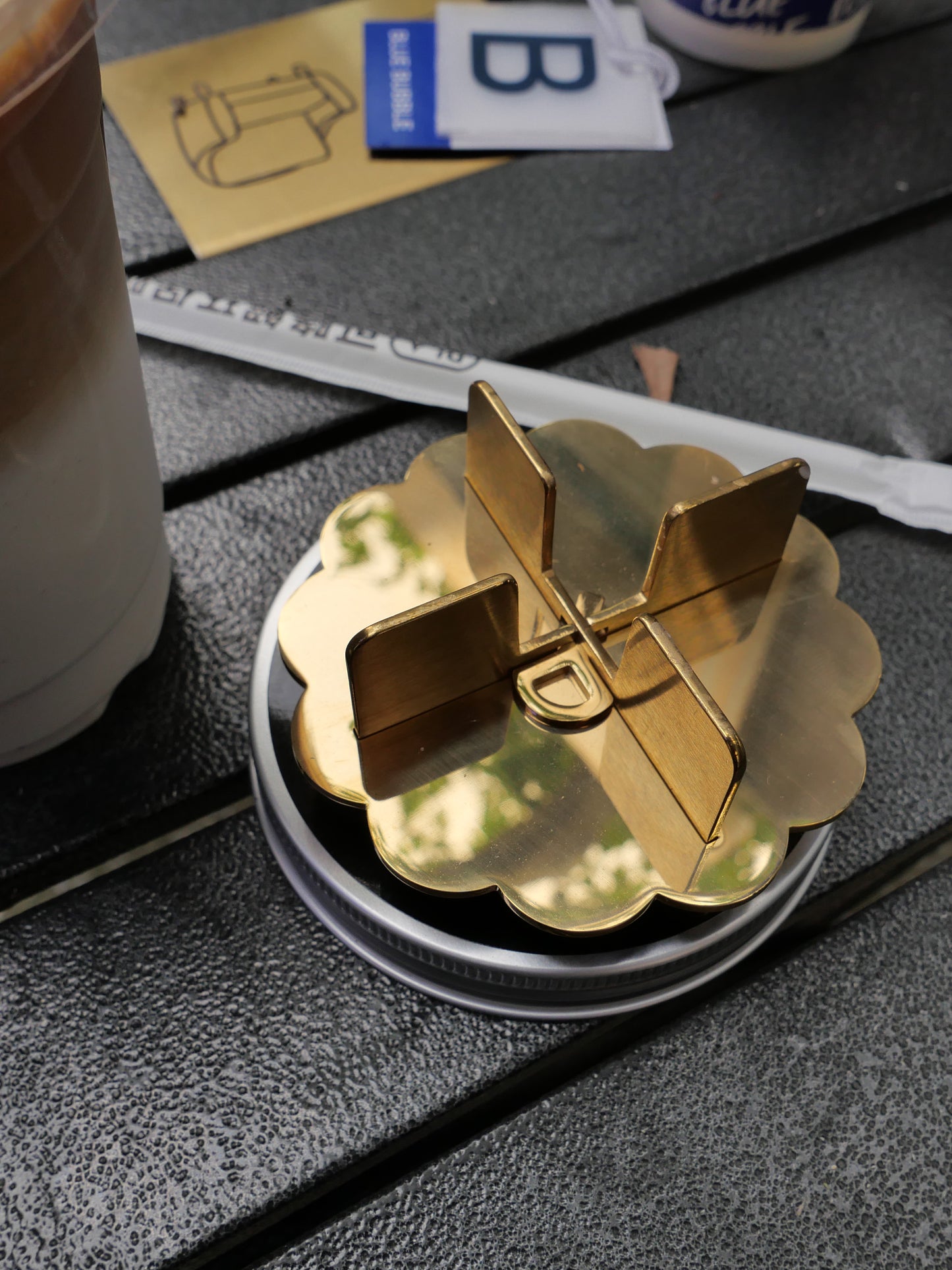 Stainless Steel Candle Holder (Gold)