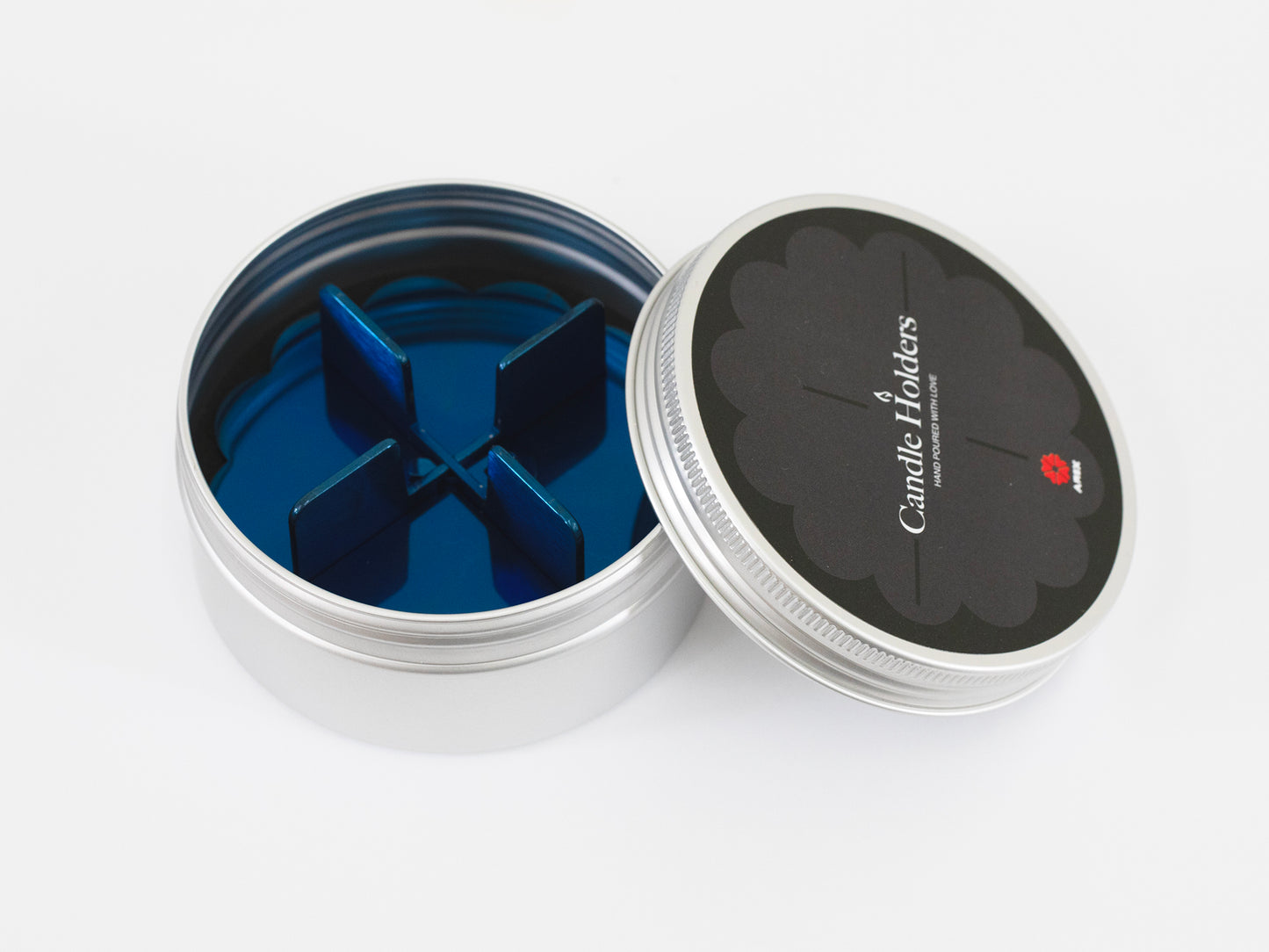 Stainless Steel Candle Holder (Blue)
