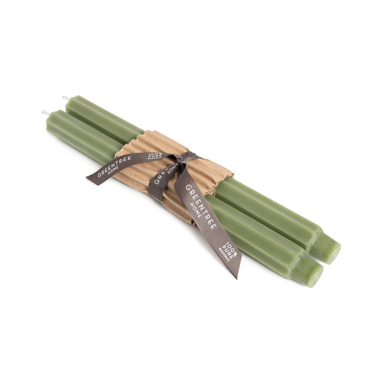 Sage Church Taper Candle Set - 12 Inch